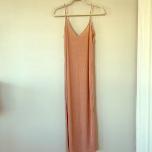 Champagne Pink Zara Midi Slip Dress